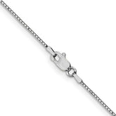 10K White Gold .8MM Box Chain